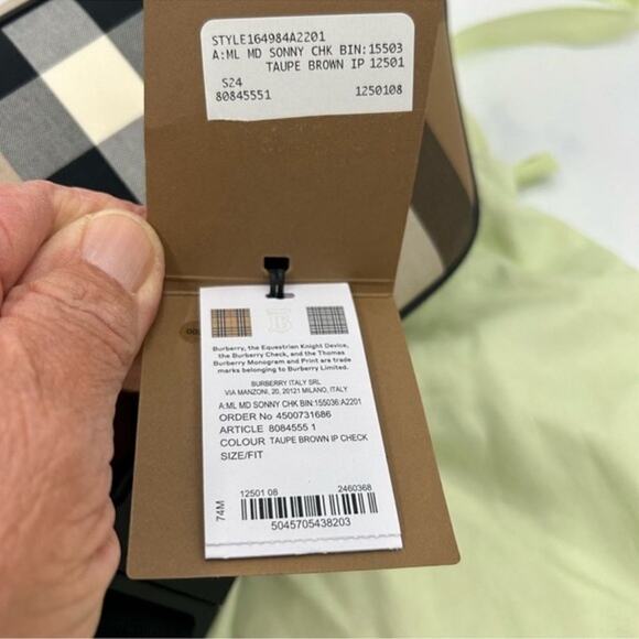 Unisex Burberry multicolor adjustable check belt bag/fanny pack Made in Italy - Picture 3 of 16